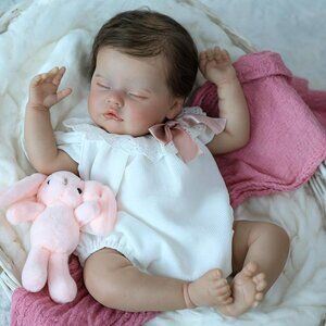 20 Inch Realistic Reborn Doll Girl Soft Body Eyes Closed for Kids Age 3+